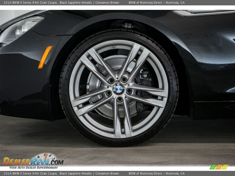 2014 BMW 6 Series 640i Gran Coupe Black Sapphire Metallic / Cinnamon Brown Photo #8