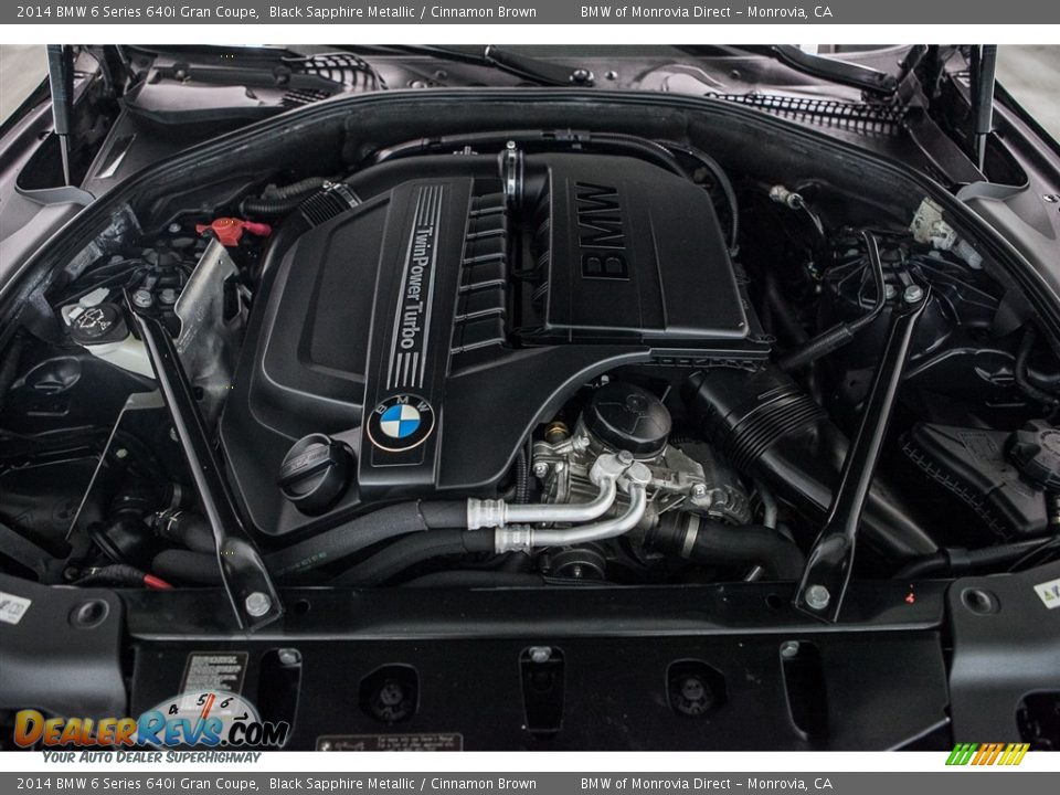 2014 BMW 6 Series 640i Gran Coupe Black Sapphire Metallic / Cinnamon Brown Photo #9