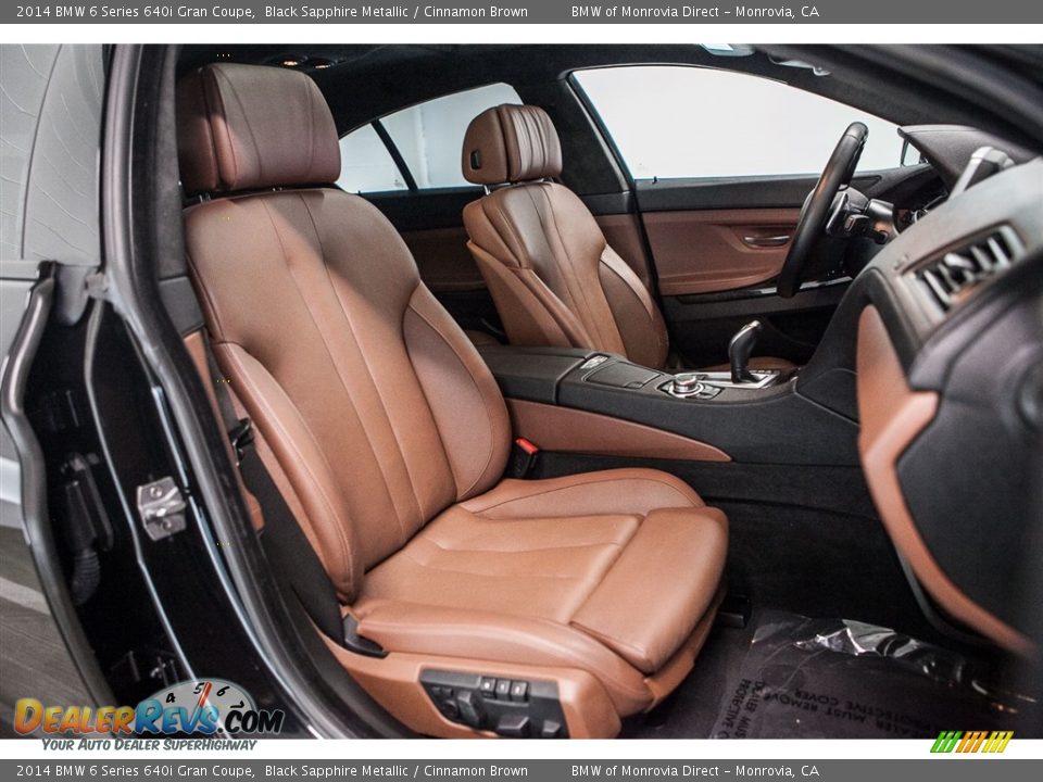2014 BMW 6 Series 640i Gran Coupe Black Sapphire Metallic / Cinnamon Brown Photo #13
