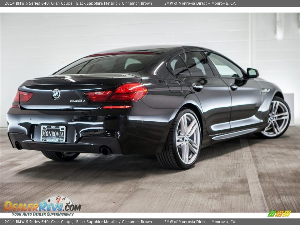 2014 BMW 6 Series 640i Gran Coupe Black Sapphire Metallic / Cinnamon Brown Photo #15