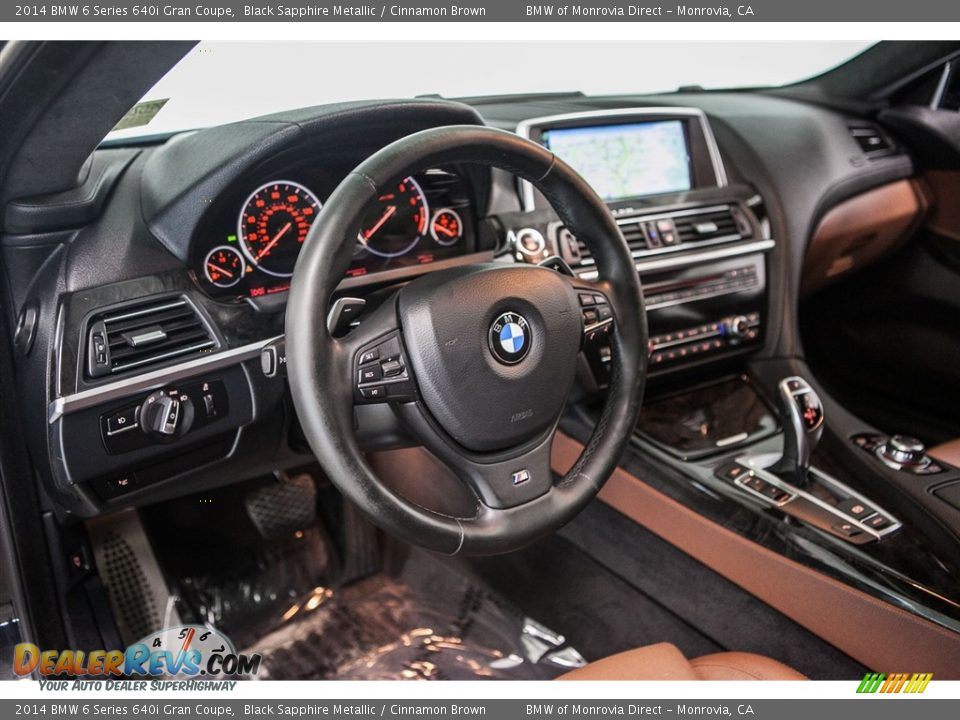 2014 BMW 6 Series 640i Gran Coupe Black Sapphire Metallic / Cinnamon Brown Photo #19
