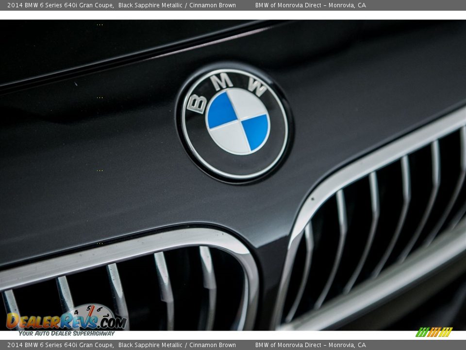 2014 BMW 6 Series 640i Gran Coupe Black Sapphire Metallic / Cinnamon Brown Photo #28