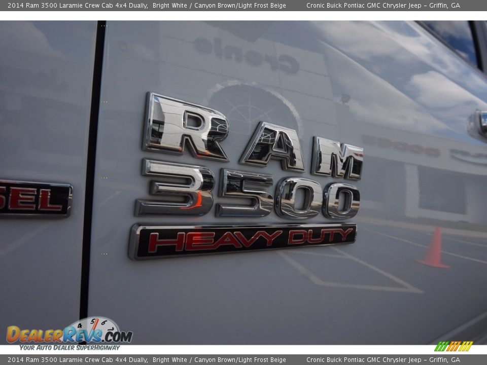 2014 Ram 3500 Laramie Crew Cab 4x4 Dually Bright White / Canyon Brown/Light Frost Beige Photo #15