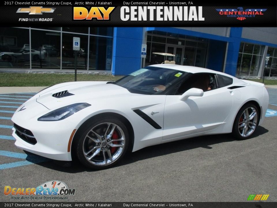 2017 Chevrolet Corvette Stingray Coupe Arctic White / Kalahari Photo #1