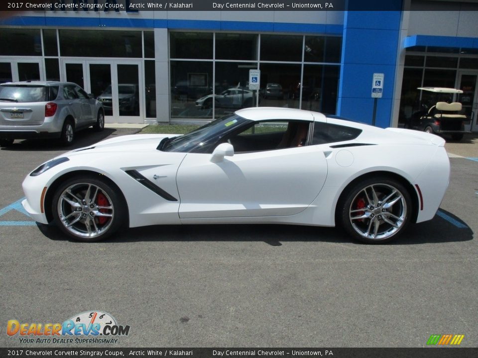 2017 Chevrolet Corvette Stingray Coupe Arctic White / Kalahari Photo #2