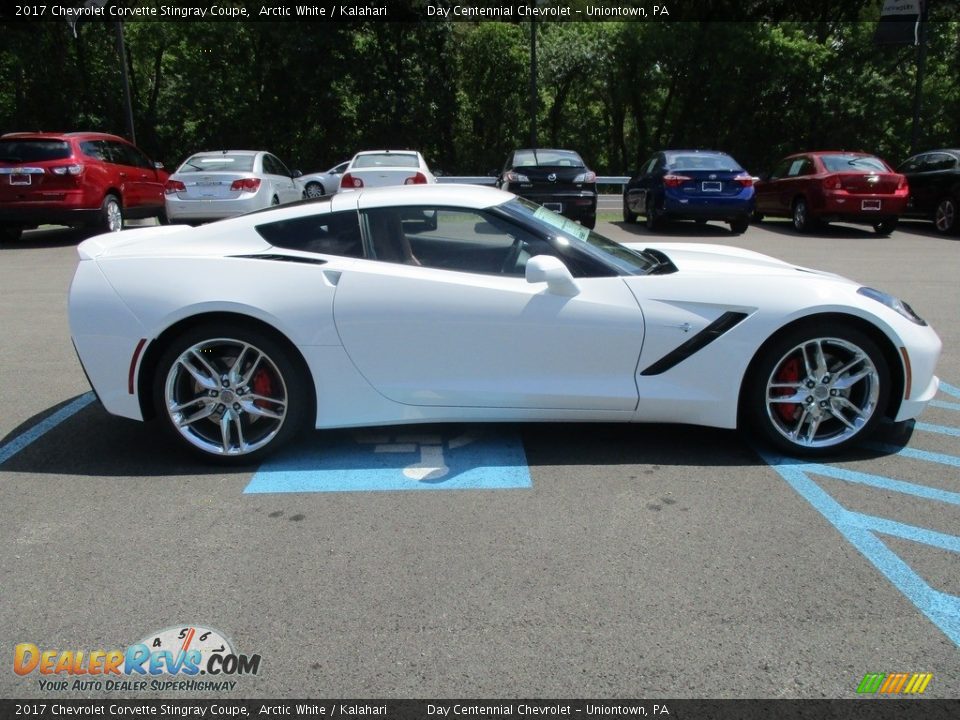 2017 Chevrolet Corvette Stingray Coupe Arctic White / Kalahari Photo #7