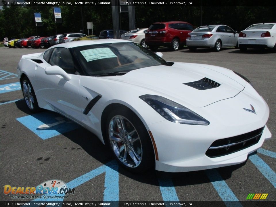 2017 Chevrolet Corvette Stingray Coupe Arctic White / Kalahari Photo #8