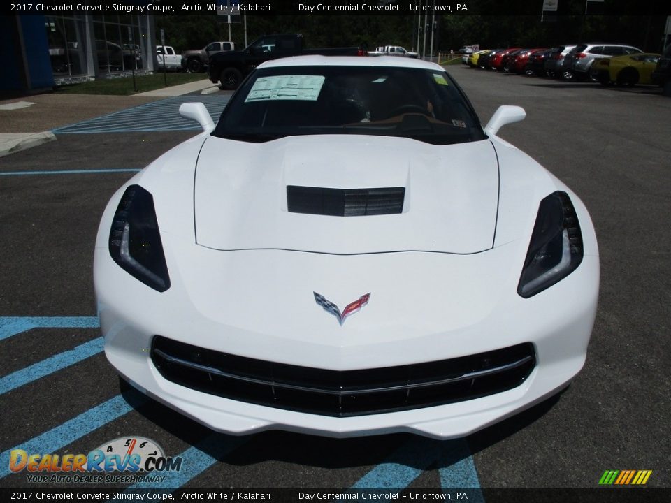 2017 Chevrolet Corvette Stingray Coupe Arctic White / Kalahari Photo #9