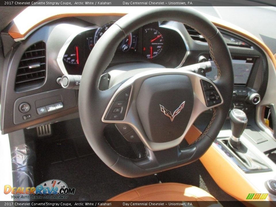 2017 Chevrolet Corvette Stingray Coupe Arctic White / Kalahari Photo #14