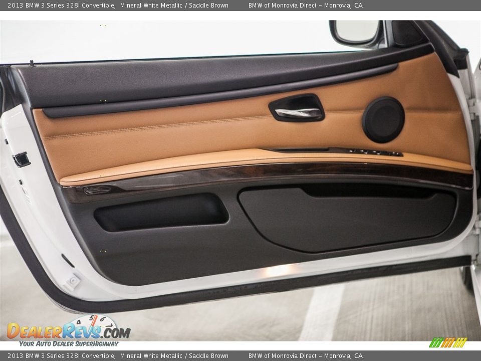 2013 BMW 3 Series 328i Convertible Mineral White Metallic / Saddle Brown Photo #21