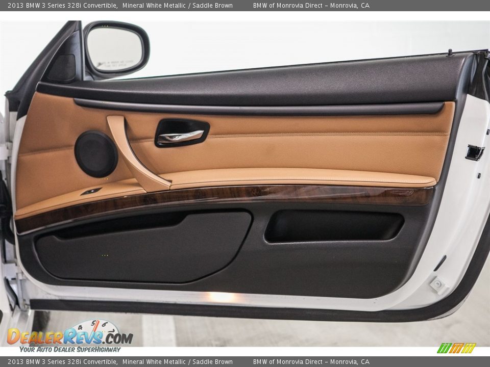 2013 BMW 3 Series 328i Convertible Mineral White Metallic / Saddle Brown Photo #24