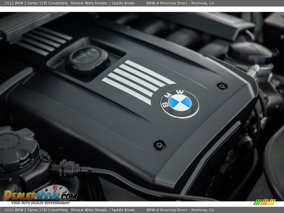 2013 BMW 3 Series 328i Convertible Mineral White Metallic / Saddle Brown Photo #25