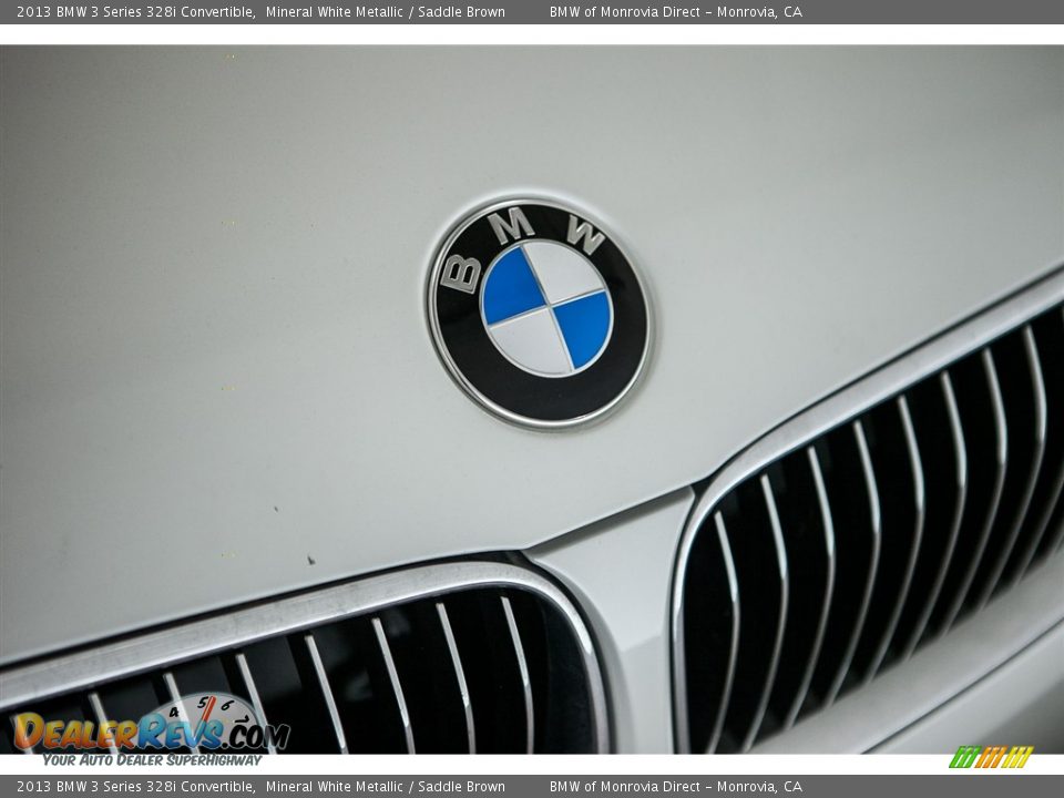 2013 BMW 3 Series 328i Convertible Mineral White Metallic / Saddle Brown Photo #27