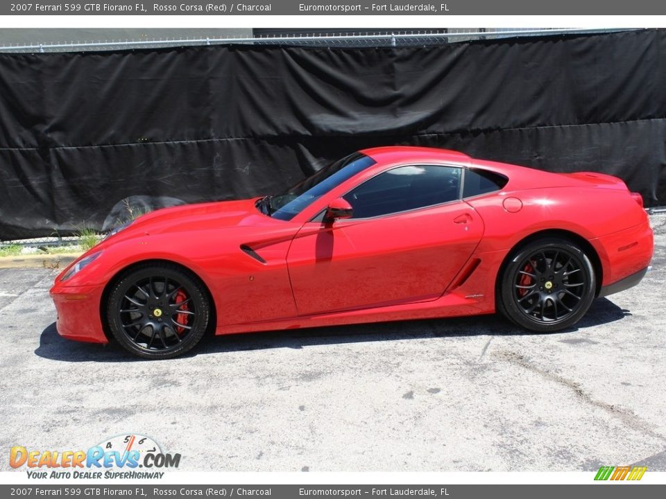 2007 Ferrari 599 GTB Fiorano F1 Rosso Corsa (Red) / Charcoal Photo #3