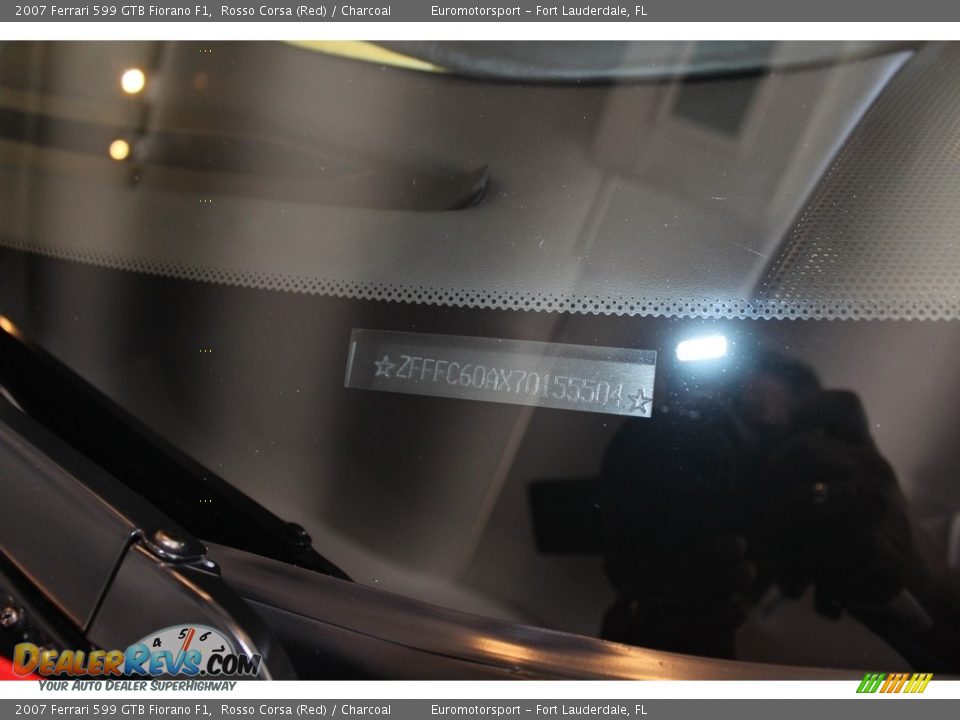 2007 Ferrari 599 GTB Fiorano F1 Rosso Corsa (Red) / Charcoal Photo #36