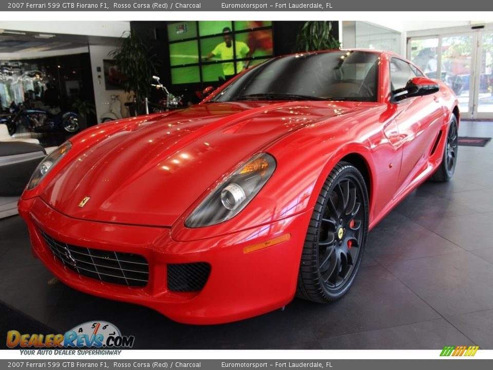 2007 Ferrari 599 GTB Fiorano F1 Rosso Corsa (Red) / Charcoal Photo #50