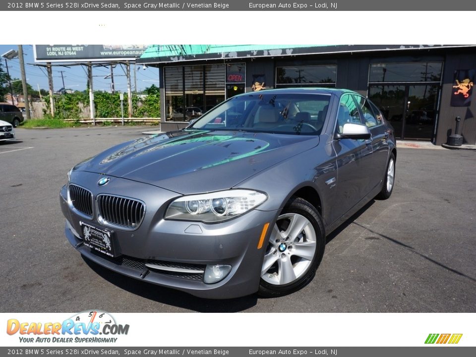 2012 BMW 5 Series 528i xDrive Sedan Space Gray Metallic / Venetian Beige Photo #1