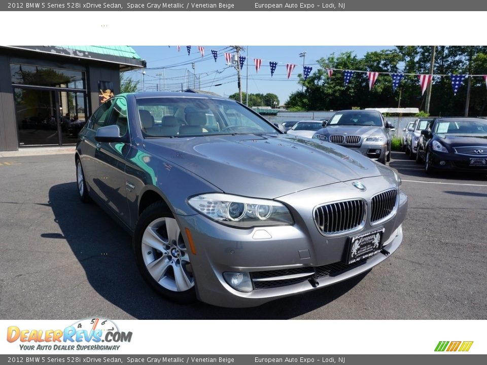 2012 BMW 5 Series 528i xDrive Sedan Space Gray Metallic / Venetian Beige Photo #2