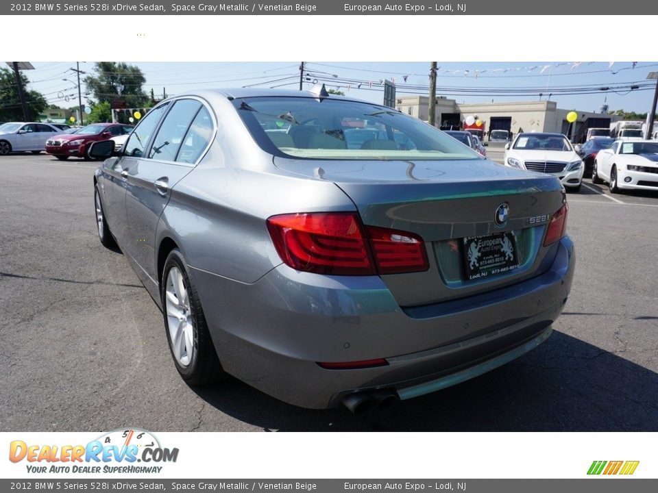 2012 BMW 5 Series 528i xDrive Sedan Space Gray Metallic / Venetian Beige Photo #3
