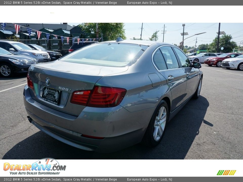 2012 BMW 5 Series 528i xDrive Sedan Space Gray Metallic / Venetian Beige Photo #4