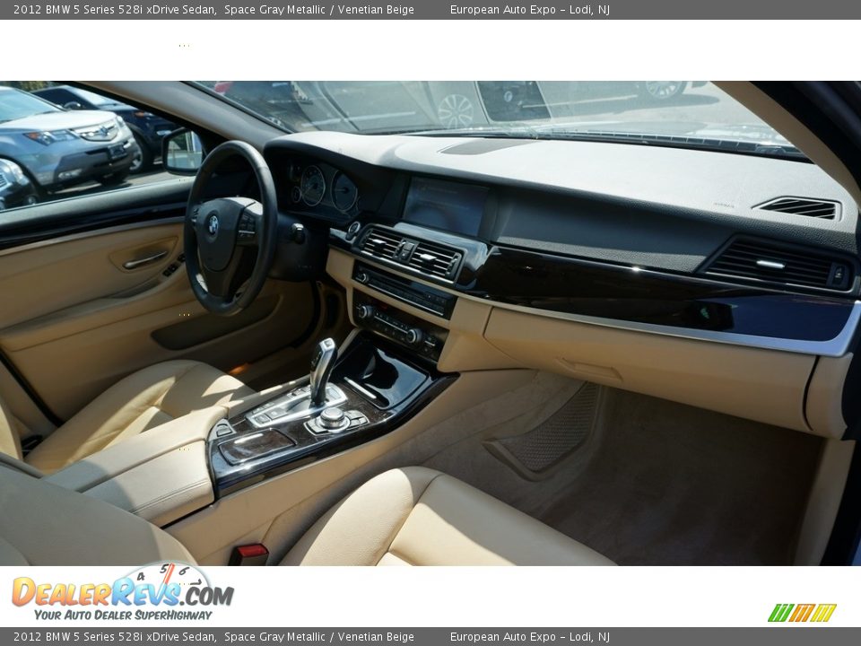 2012 BMW 5 Series 528i xDrive Sedan Space Gray Metallic / Venetian Beige Photo #7