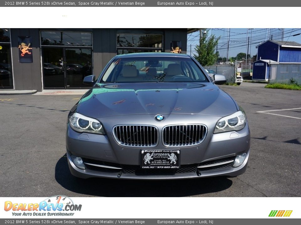 2012 BMW 5 Series 528i xDrive Sedan Space Gray Metallic / Venetian Beige Photo #14