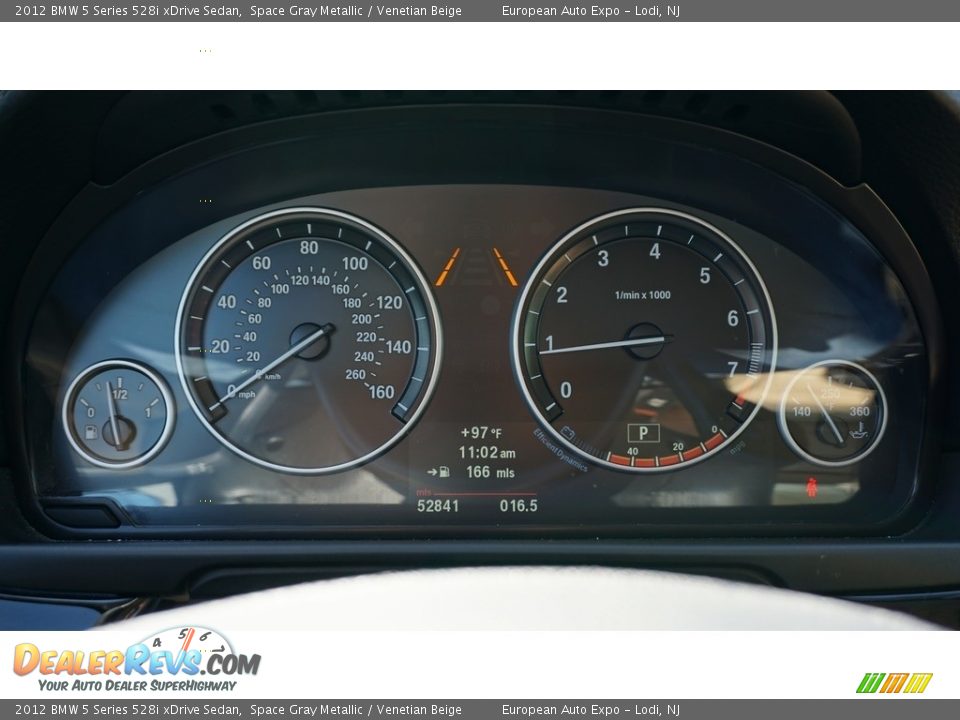 2012 BMW 5 Series 528i xDrive Sedan Space Gray Metallic / Venetian Beige Photo #27