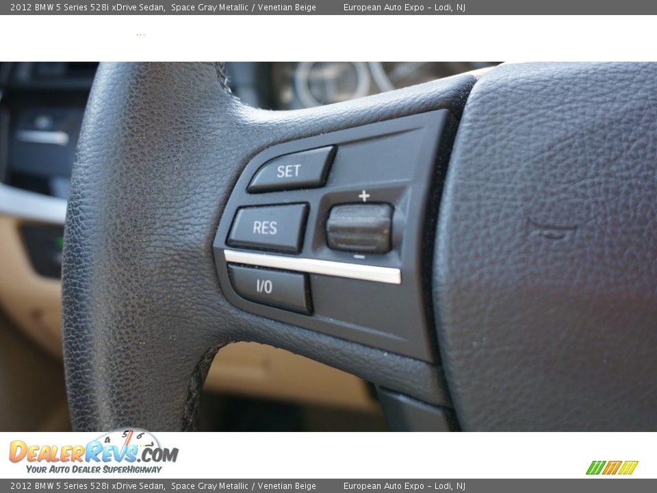2012 BMW 5 Series 528i xDrive Sedan Space Gray Metallic / Venetian Beige Photo #28