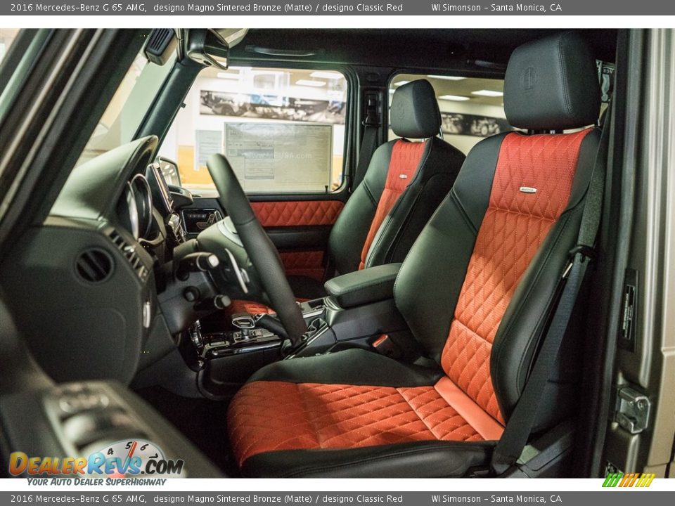designo Classic Red Interior - 2016 Mercedes-Benz G 65 AMG Photo #2