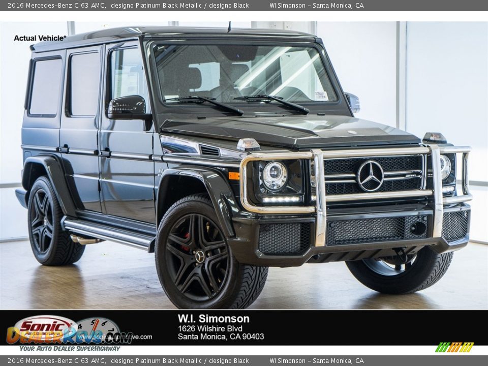 2016 Mercedes-Benz G 63 AMG designo Platinum Black Metallic / designo Black Photo #1