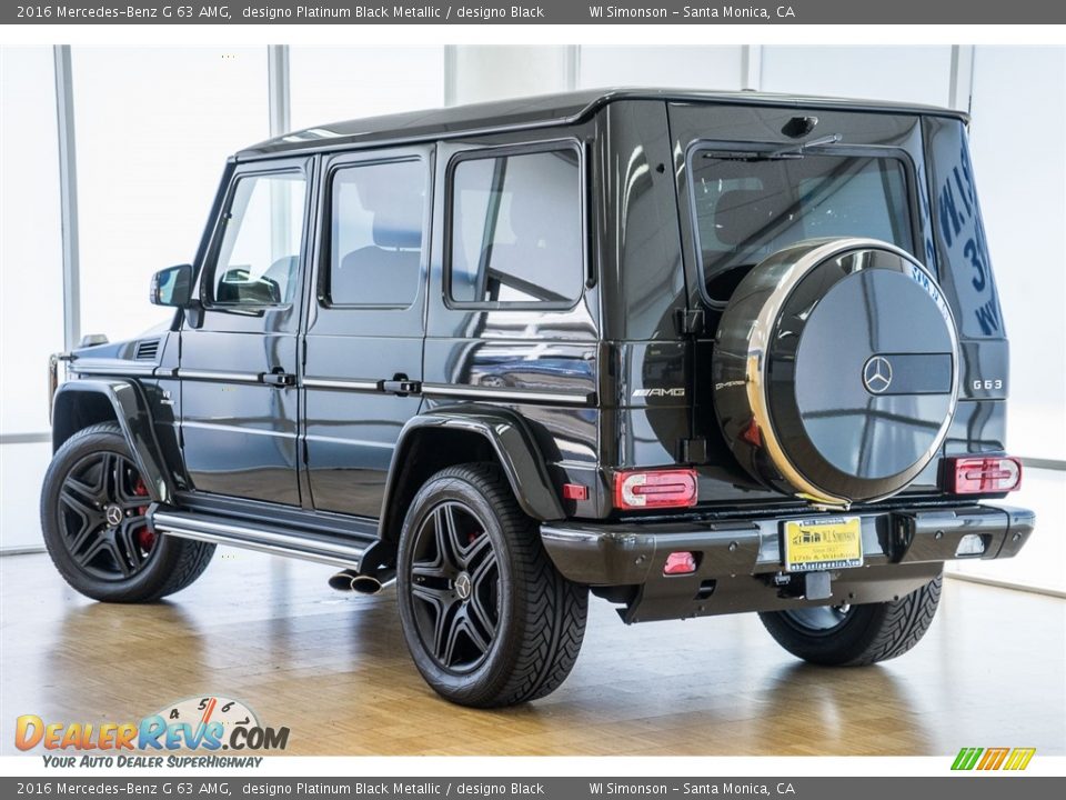 2016 Mercedes-Benz G 63 AMG designo Platinum Black Metallic / designo Black Photo #3