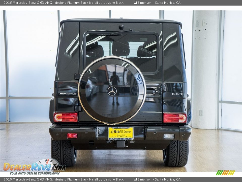 2016 Mercedes-Benz G 63 AMG designo Platinum Black Metallic / designo Black Photo #4