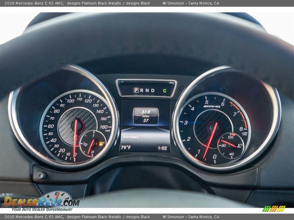 2016 Mercedes-Benz G 63 AMG designo Platinum Black Metallic / designo Black Photo #6
