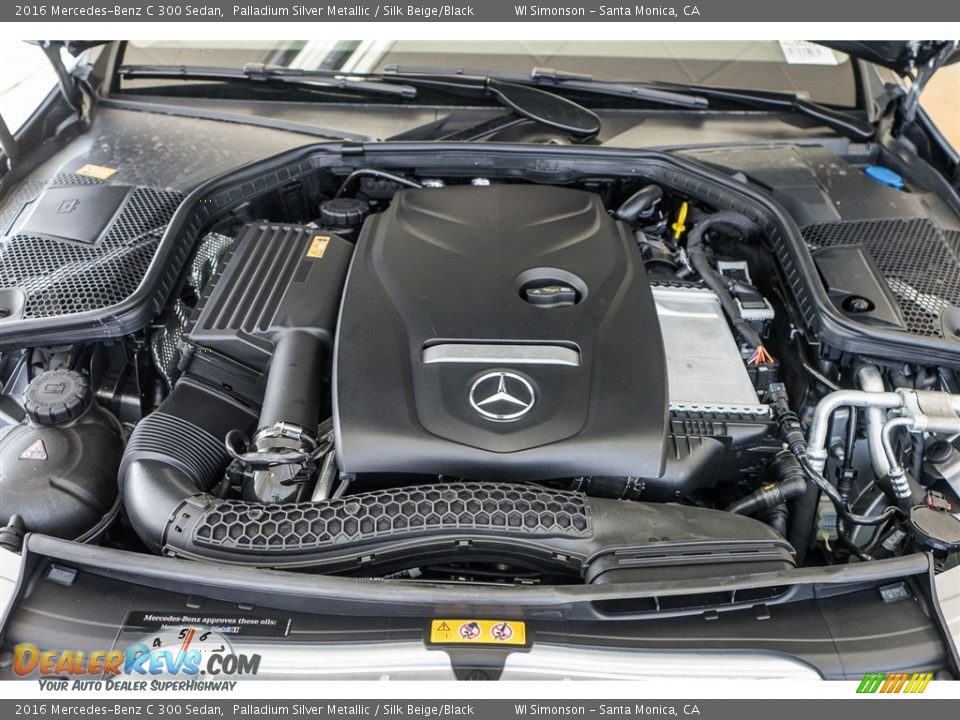 2016 Mercedes-Benz C 300 Sedan Palladium Silver Metallic / Silk Beige/Black Photo #8