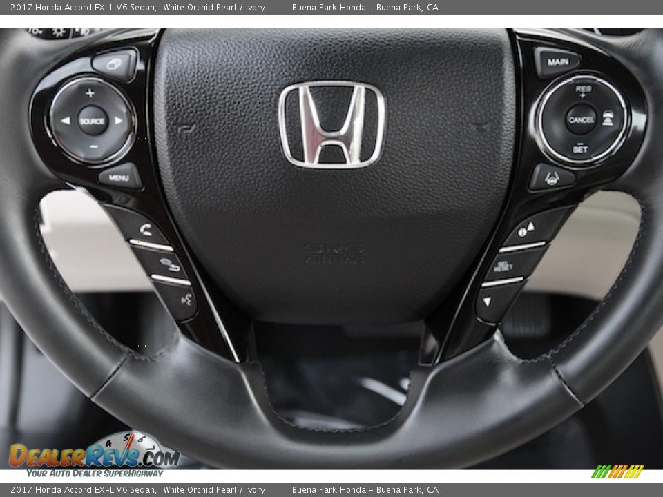 2017 Honda Accord EX-L V6 Sedan White Orchid Pearl / Ivory Photo #9