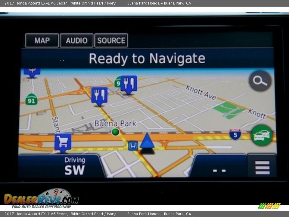 2017 Honda Accord EX-L V6 Sedan White Orchid Pearl / Ivory Photo #17