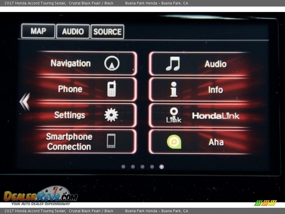 2017 Honda Accord Touring Sedan Crystal Black Pearl / Black Photo #12