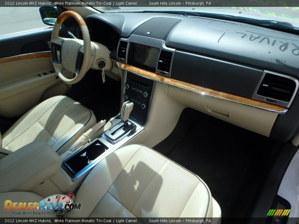 2012 Lincoln MKZ Hybrid White Platinum Metallic Tri-Coat / Light Camel Photo #11