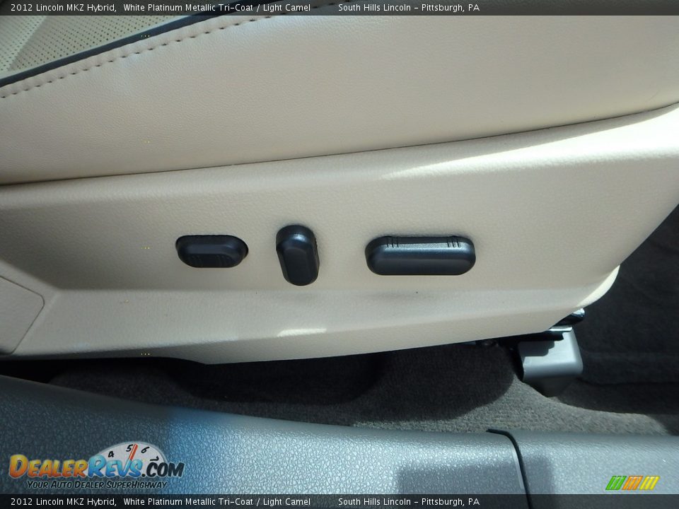 2012 Lincoln MKZ Hybrid White Platinum Metallic Tri-Coat / Light Camel Photo #13