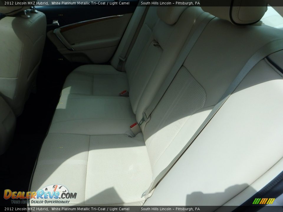 2012 Lincoln MKZ Hybrid White Platinum Metallic Tri-Coat / Light Camel Photo #16