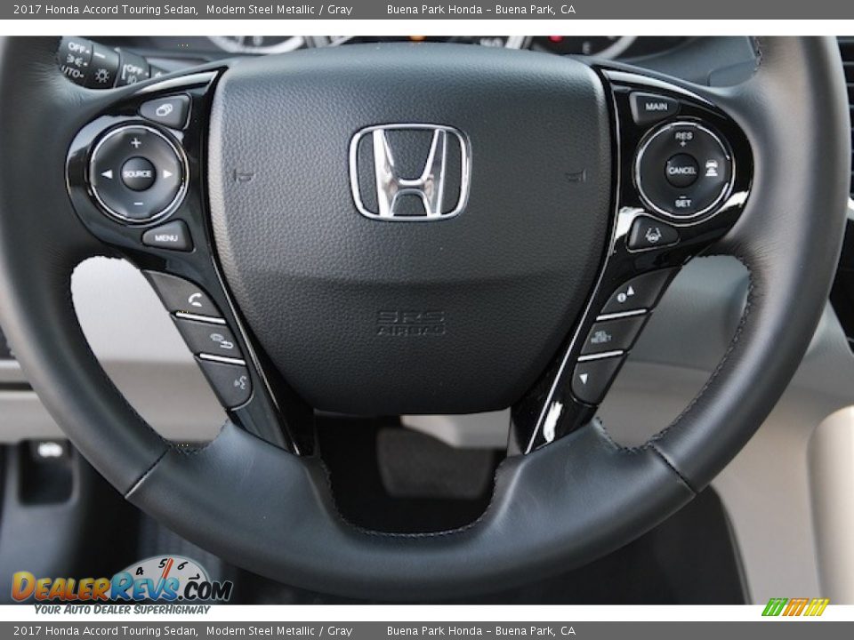 2017 Honda Accord Touring Sedan Modern Steel Metallic / Gray Photo #9