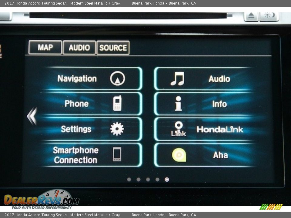 2017 Honda Accord Touring Sedan Modern Steel Metallic / Gray Photo #16