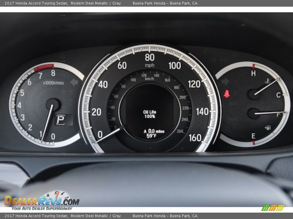 2017 Honda Accord Touring Sedan Modern Steel Metallic / Gray Photo #17