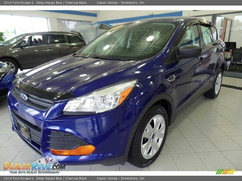 2014 Ford Escape S Deep Impact Blue / Charcoal Black Photo #1