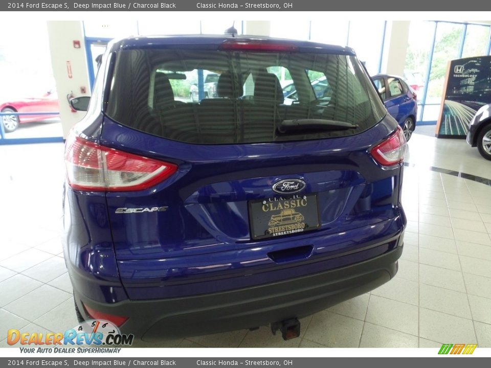2014 Ford Escape S Deep Impact Blue / Charcoal Black Photo #12