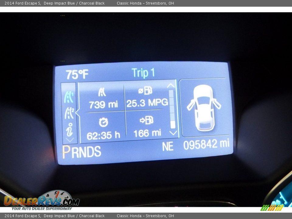 2014 Ford Escape S Deep Impact Blue / Charcoal Black Photo #23