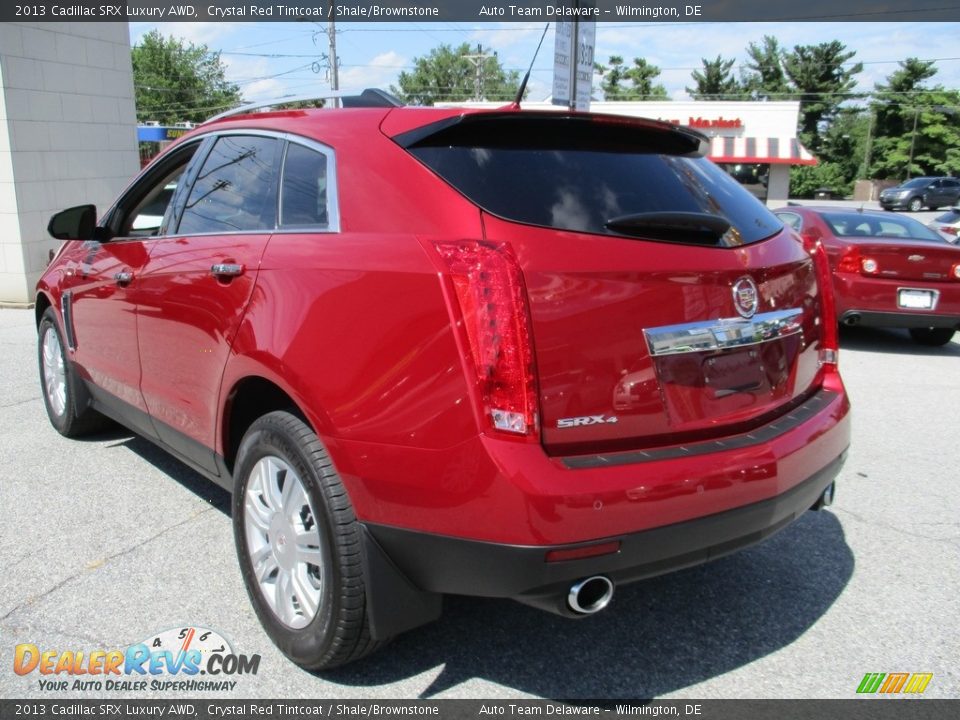 2013 Cadillac SRX Luxury AWD Crystal Red Tintcoat / Shale/Brownstone Photo #4