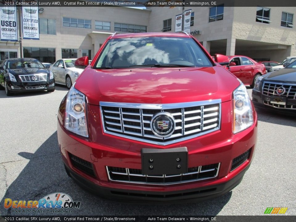 2013 Cadillac SRX Luxury AWD Crystal Red Tintcoat / Shale/Brownstone Photo #9