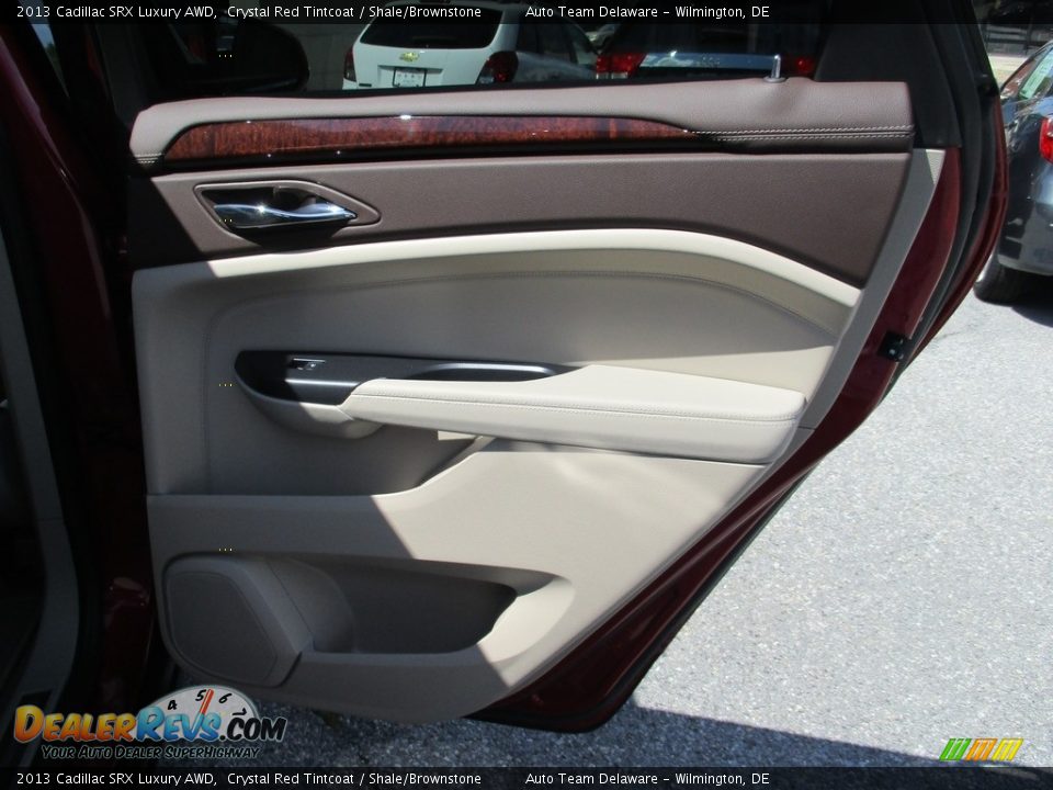 2013 Cadillac SRX Luxury AWD Crystal Red Tintcoat / Shale/Brownstone Photo #35