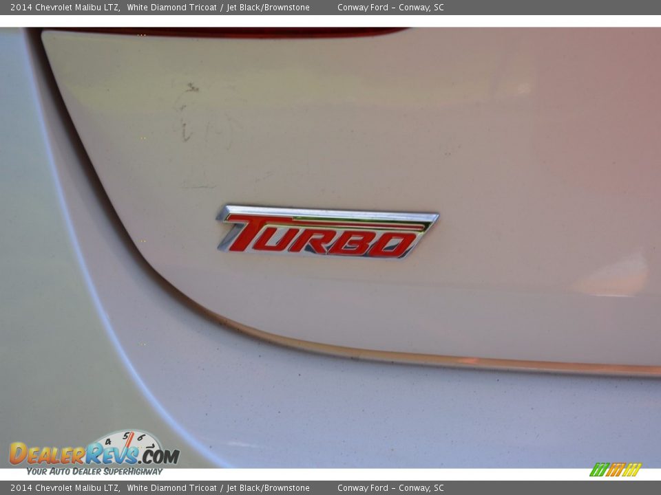 2014 Chevrolet Malibu LTZ White Diamond Tricoat / Jet Black/Brownstone Photo #6
